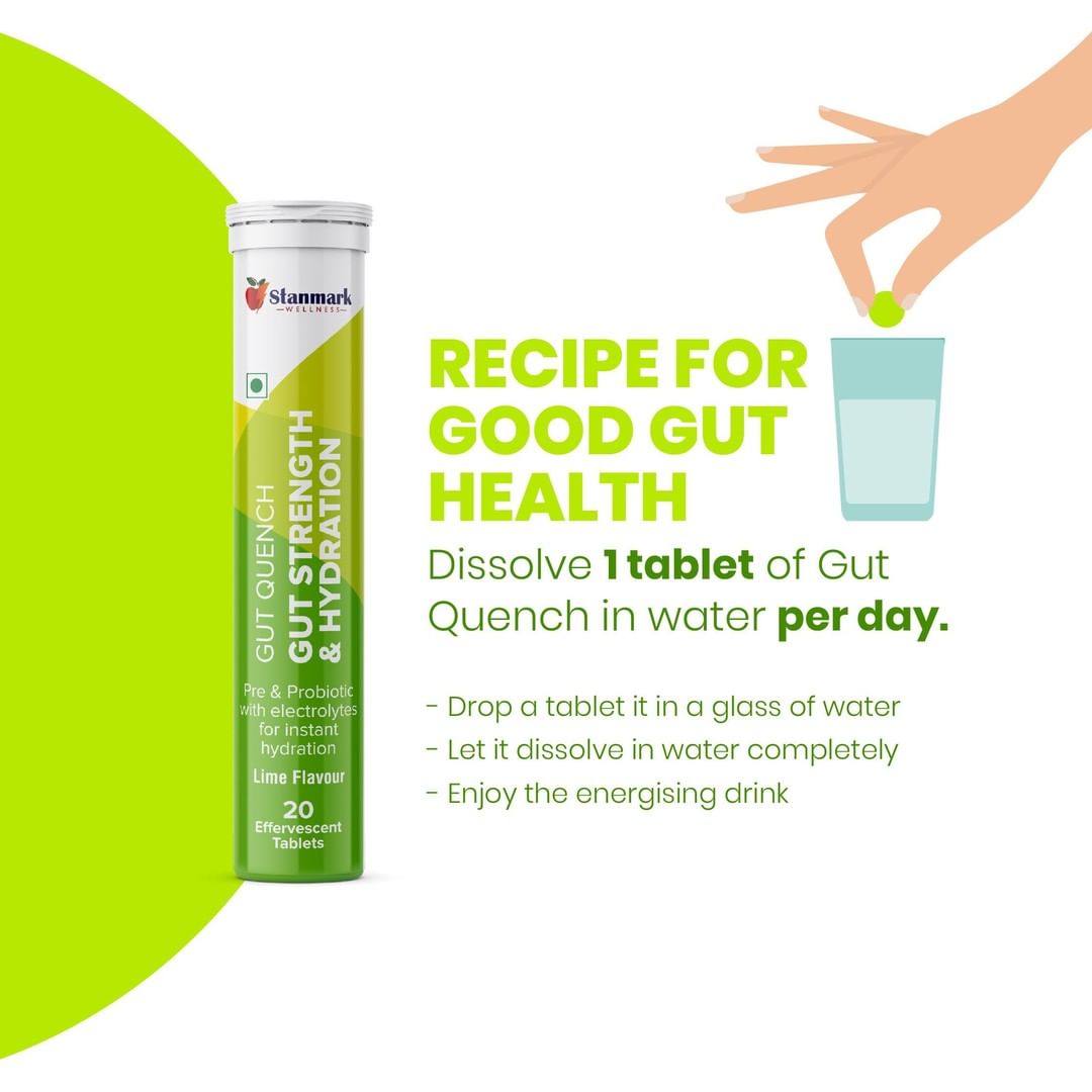 Gut Quench Pre Pro Biotic Hydration Effervescent Tablets - Stanmark Wellness