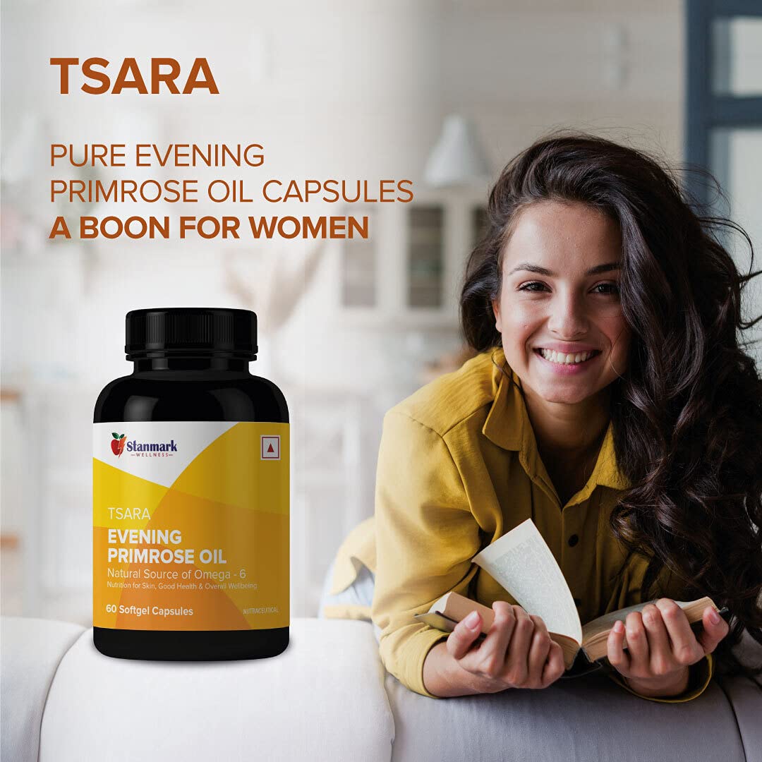 Tsara Evening Primrose Oil 1000mg Women Supplement Capsules - Stanmark Wellness